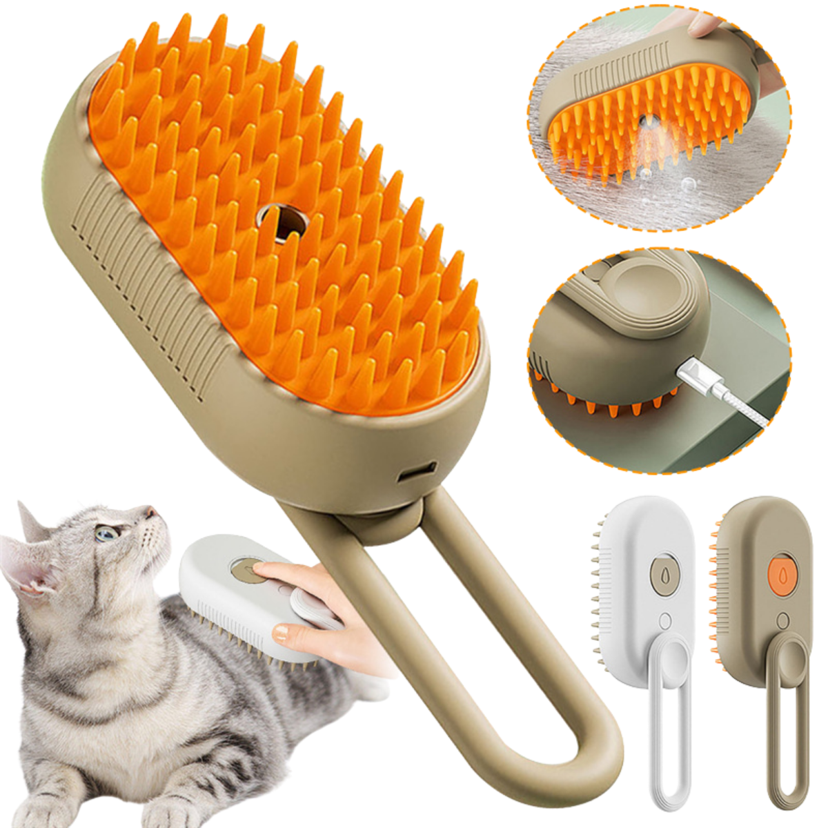 Covtrix™ SteamCare 3-in-1 Pet Grooming Brush