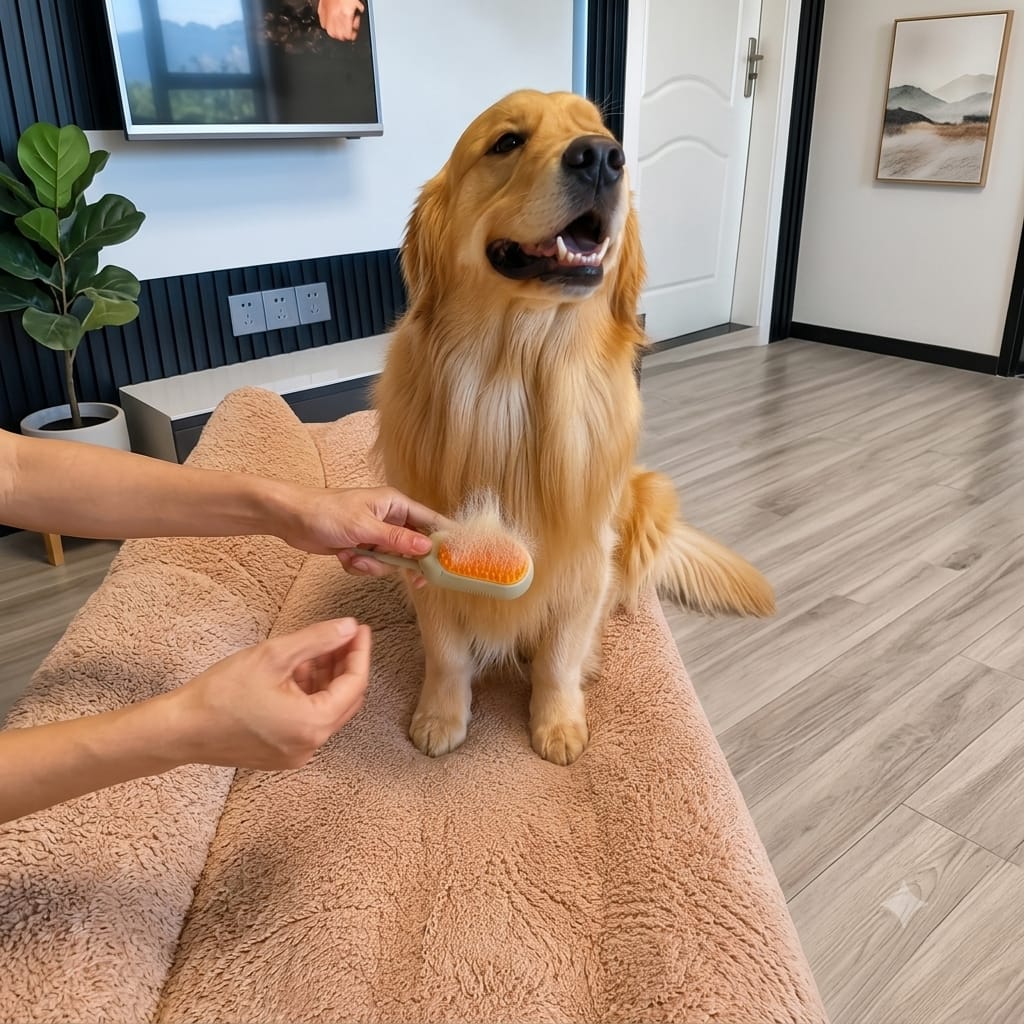 Pet hair removal brush for dogs and cats by Covtrix