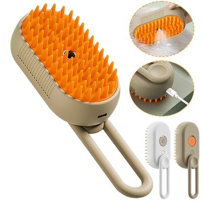 Covtrix steam pet brush for dog and cat grooming